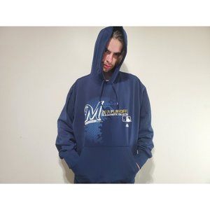Milwaukee Brewers 2011 Playoffs Collection Authentic Majestic Therma Base Hoodie
